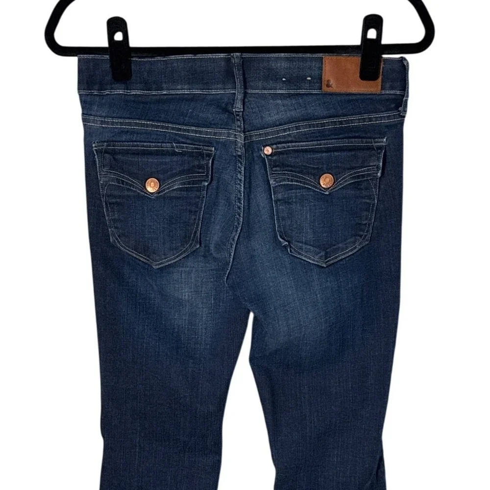 & STAR Women's Low Waist‎ Bootcut Leg Jeans Dark Wash Y2K Size 28